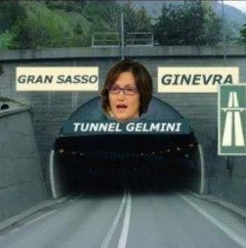 Gaffe Gelmini: Tunnel tra l'abruzzo e la Svizzera