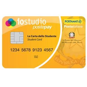 Una Postepay sostituisce la carta "IoStudio"