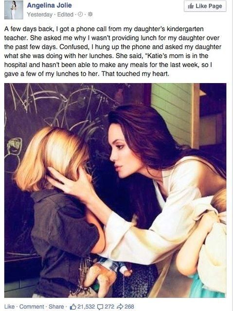 Angelina Jolie Facebook