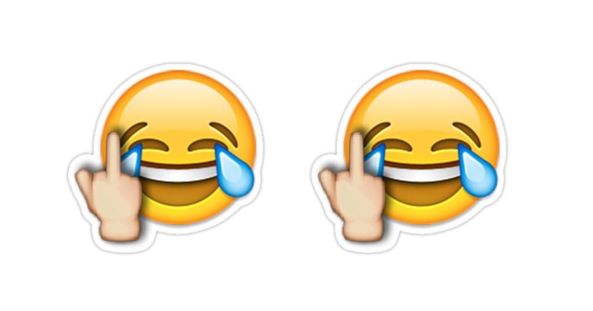 emoji faccia pazza con il dito medio