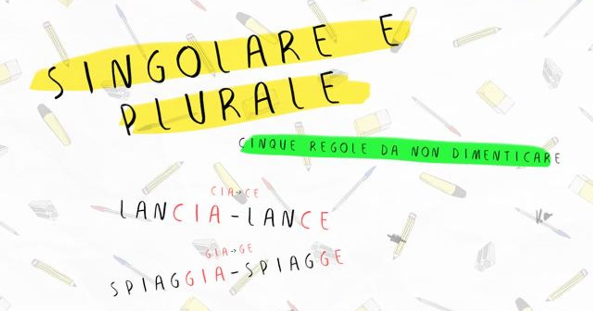 singolare e plurale scuola primaria