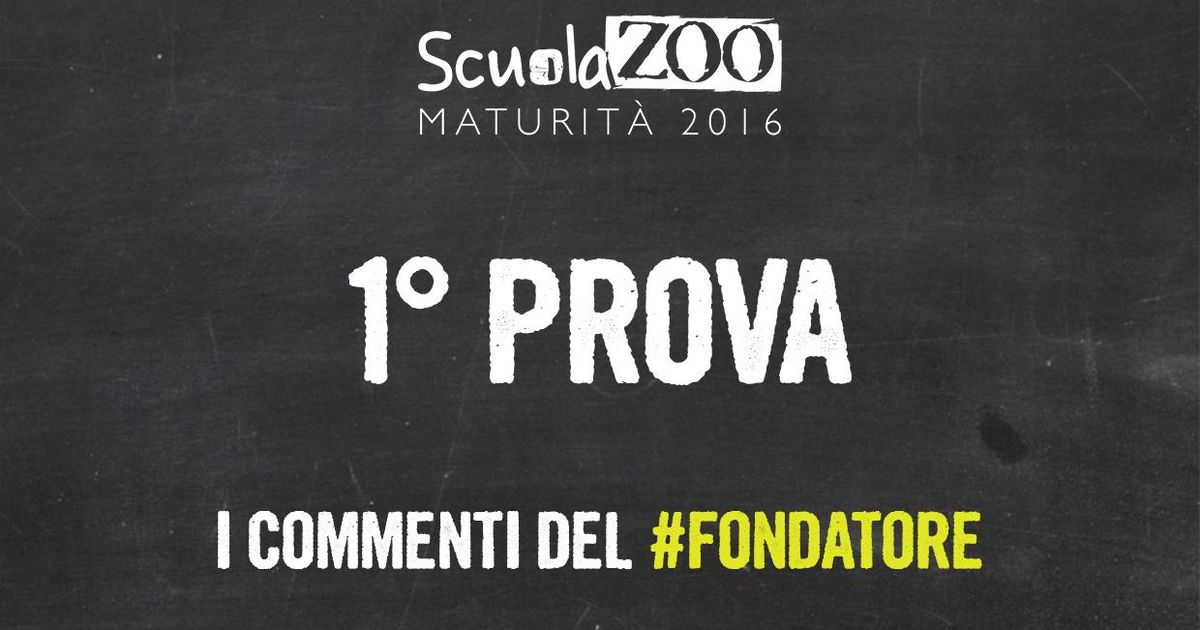 Maturità 2016: le tracce del tema commentate dal nostro #Fondatore