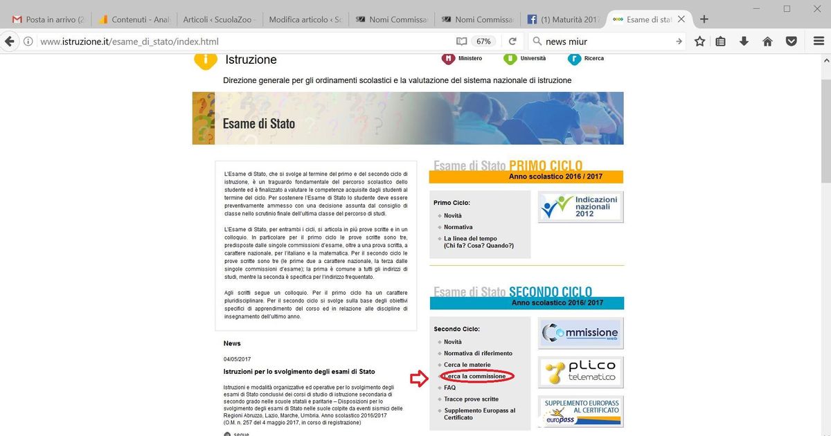 Nomi Commissari Esterni Maturità 2017 online sul Miur: dove trovarli